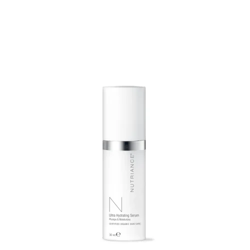 NeoLife Nutriance Organic Ultra Hydrating Serum 30 ml bottle with hyaluronic acid and plant oils for dry to normal skin