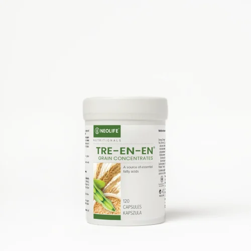 NeoLife Tre-en-en Grain Concentrates bottle of 120 capsules, whole-grain lipids and sterols from rice bran, soybean and wheat germ oils